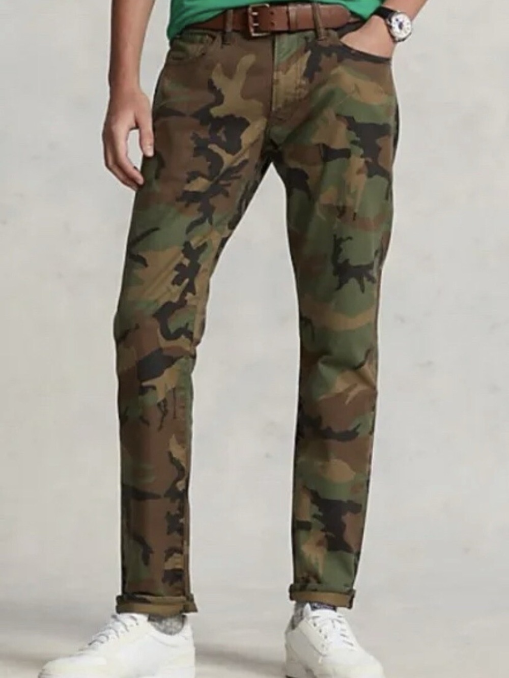 Polo Ralph Lauren Men's Camo The Sullivan Slim Pants - Green/Brown